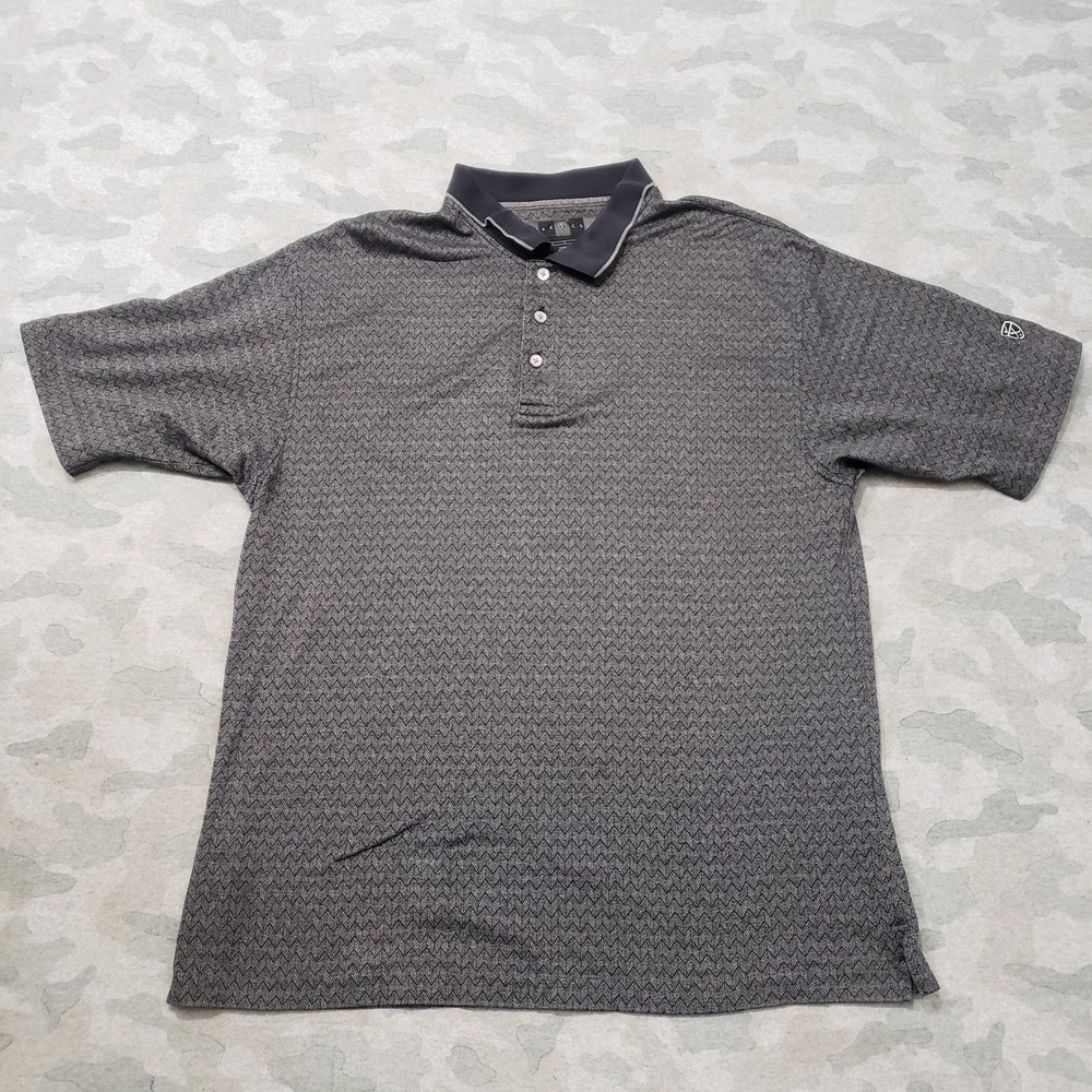 Nike Golf Polo Shirt Mens Large Gray Short Sleeve Cotton Sports Outdoors